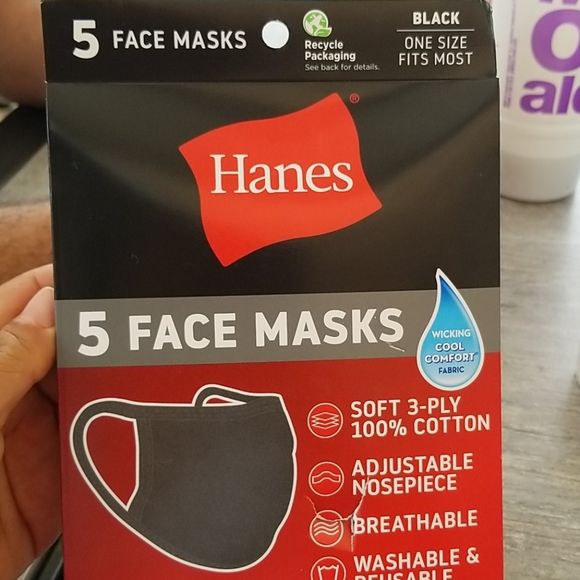 Hanes Accessories - 🍓5 Black Face Masks!